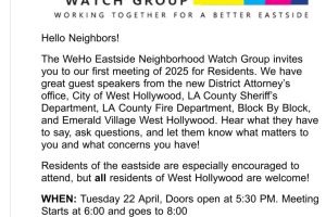WeHo Eastside Neighborhood Watch Group